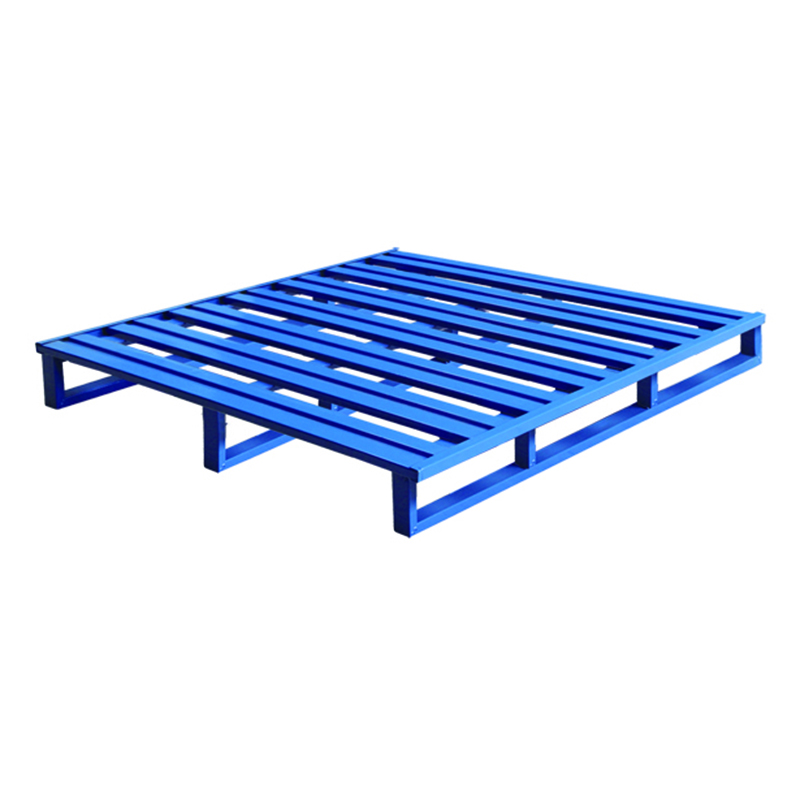 Blue Four-in-One Half-Flat Tray Steel Pallet