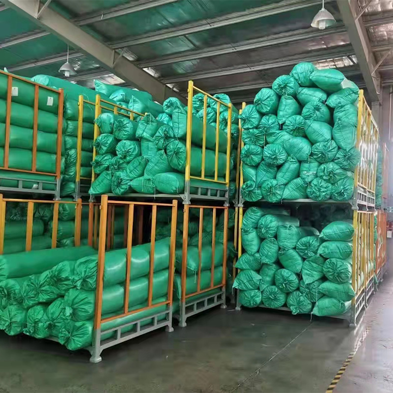Warehouse logistics and modular storage racks in use